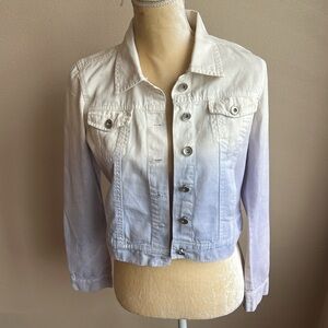 Bongo Kids Girls Ombre Sz 10 Twill Jean Jacket ST1525